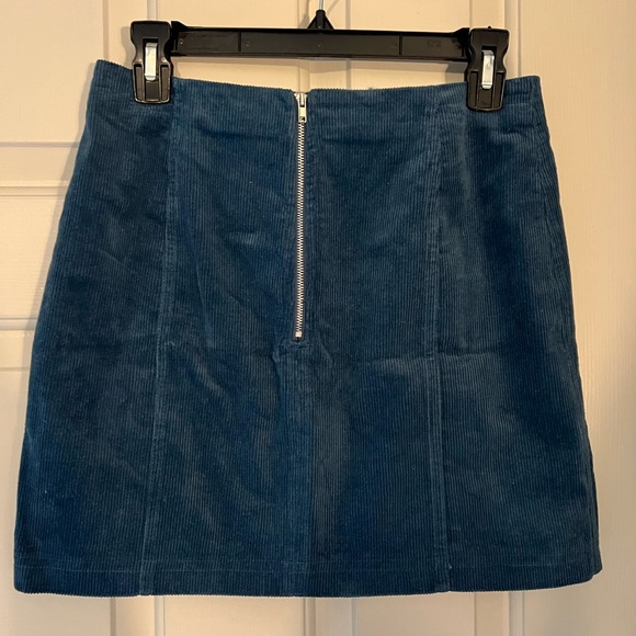 Blue Corduroy Miniskirt - Picture 2 of 3